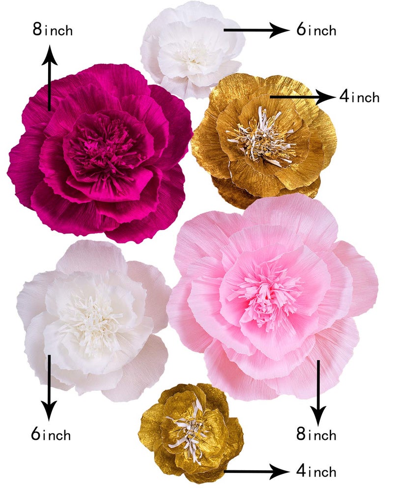 Letjolt Paper Flowers Decoration for Wall Artificial 3D Flowers Home Decor Wedding Backdrop Birthday Baby Shower Bridal Shower Nursery Wall - Image 2